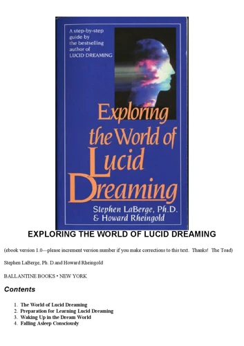 The World Of Lucid Dreaming