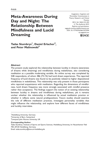 Understanding Lucid Dreaming And Mindfulness